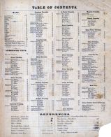 Table of Contents, Rock County 1873